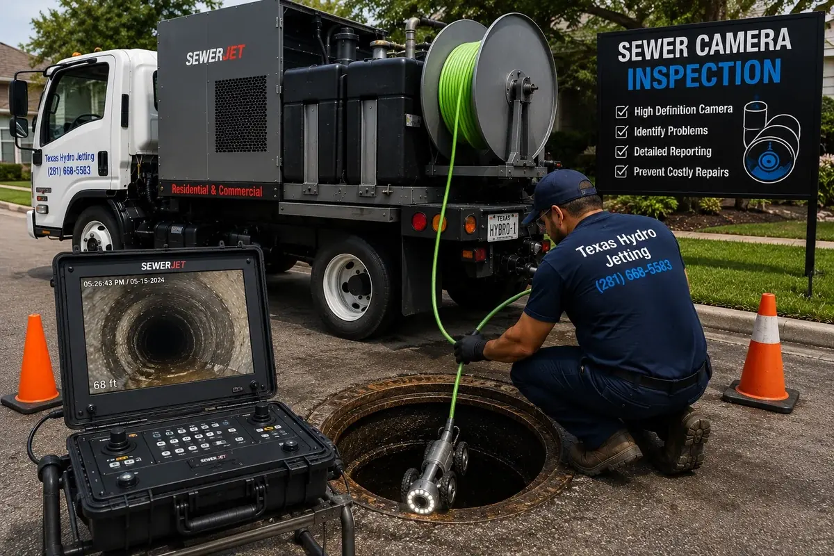 Sewer Camera Inspection service image for Texas Hydro Jetting & Drain