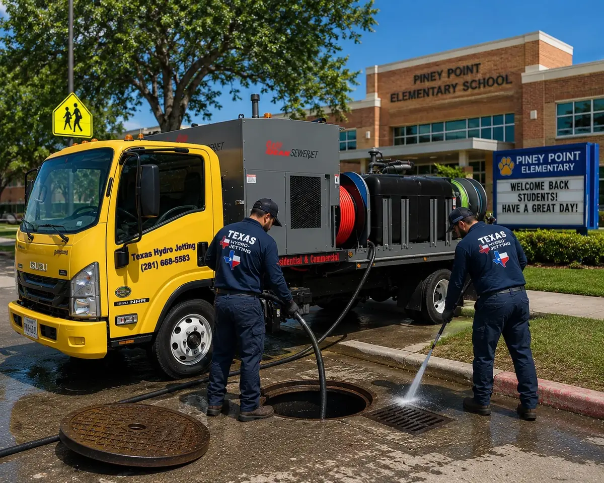 Storm Drain Cleaning service image for Texas Hydro Jetting & Drain